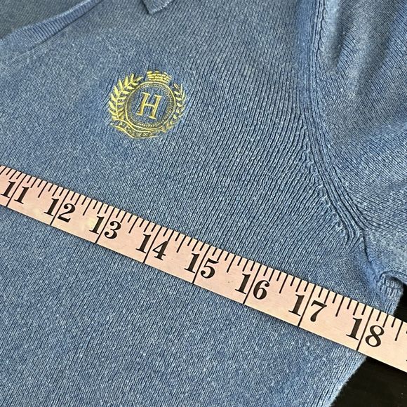 Tommy Hilfiger Sweater Women's Large‎ Stretch Pullover Collar Shirt Long Sleeve - Picture 6 of 8